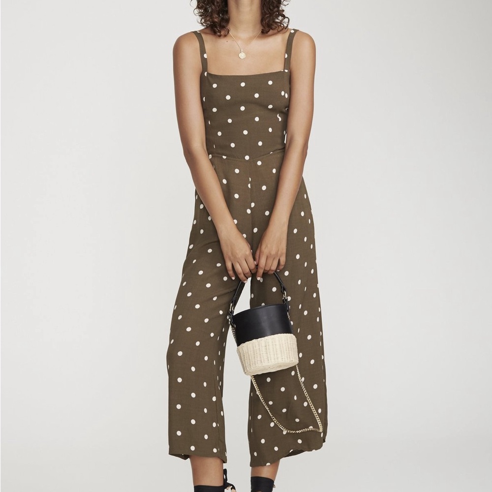 Polka Dot Jumpsuit in Brown